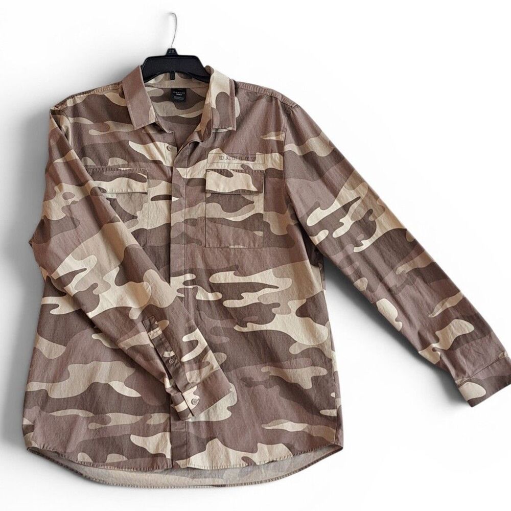 Oakley Custom Fit Men's XL Camo Long Sleeve Button-Up Shirt w/ Pockets CA#35460